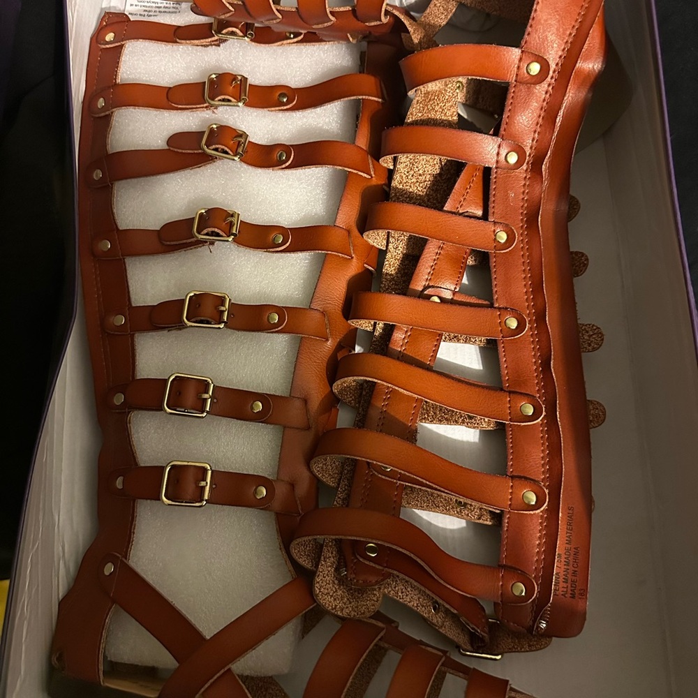 Madden Girl Tan Sparta Gladiator Sandals